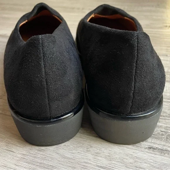 L'Amour des Pieds Women's Xenophon PlatformWedge Loafers Micro Suede Black SZ 6